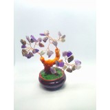 Copacei Feng Shui cu ametist in ghiveci, 38 cristale , 13 cm