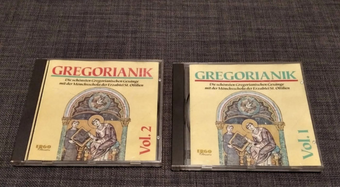 2 CD-uri Gregorianik Vol I si Vol II, cantare gregoriana, cor