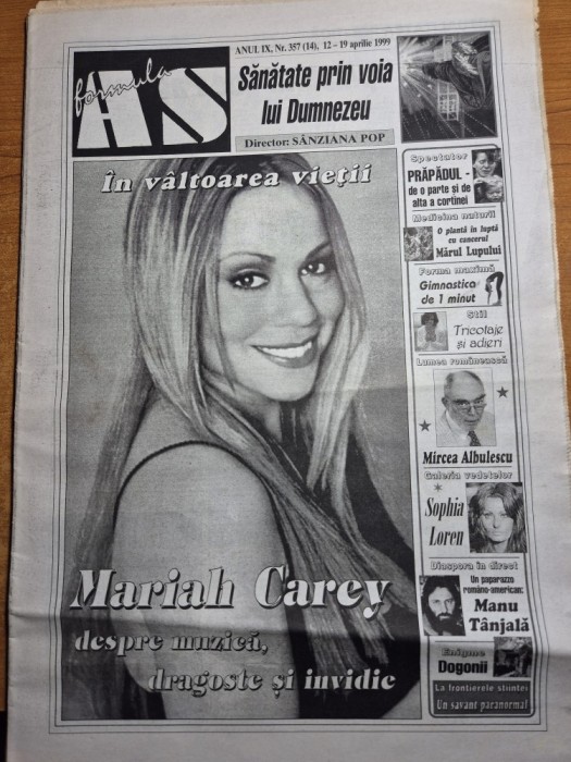 ziarul formula as 12 - 19 aprilie 1999 - mircea albulescu ,emanuel tanjala