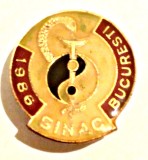 MEDICINA INSIGNA SINAC BUCURESTI 1986 25,65/23,85 MM, Romania de la 1950