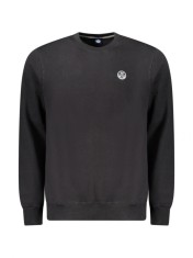 Bluza casual barbati, cu mini logo brodat, Regular fit, Negru (Marime: XL) foto
