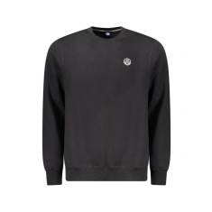 Bluza casual barbati, cu mini logo brodat, Regular fit, Negru, S