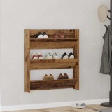 Pantofar de perete, lemn vechi, 80x18x90 cm, lemn prelucrat