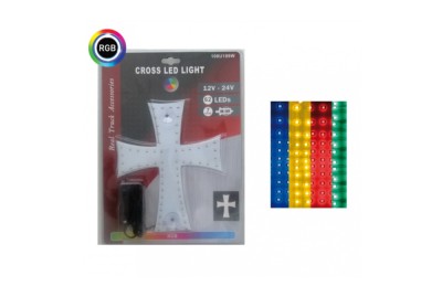 Cruce luminoasa cu 62 LED-uri RGB 12V - 24V (dimensiuni 245 x 200 mm) foto