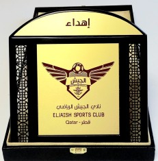 Trofeu-Placheta de colectie - Club Fotbal ELJAISH din QATAR (antrenor Razvan Lucescu 2012-2014)