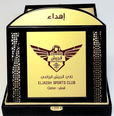 Trofeu-Placheta de colectie - Club Fotbal ELJAISH din QATAR (antrenor Razvan Lucescu 2012-2014) foto