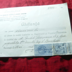 Chitanta cu Antet firma Corectitudinea -Zugraveli ,Decorari 1938 M.Mahorniak