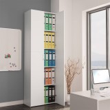 VidaXL Dulap de birou, alb, 60x32x190 cm, lemn prelucrat 800297