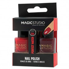 Set lac de unghii Duo Perfect Match Intens Redis Magic Studio, 10 ml, 2 bucati