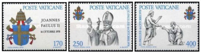 Vatican 1979 - papa John Paul lI, serie neuzata foto