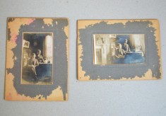 &quot;Listening to Cristal set&quot; doua fotografii cca 1930