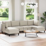 vidaXL Set de mobilier pentru living 6 pcs Ovăz Țesătură 3413787