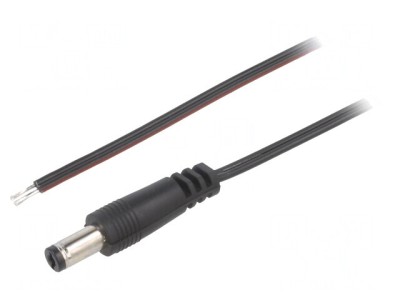 Cablu Alimentare DC 5.5/2.1 mm Negru 2m foto