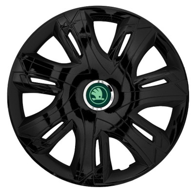 Set 4 Capace Roti pentru Skoda Nou Verde, model Supernova Black, R16 foto