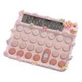 Calculator Electronic pentru Fete, Flippy, Calculator Dragut pentru Scoala Primara, Ecran mare 12 digits si Tastatura Mecania, 15 x 12.5 cm, Decor cu
