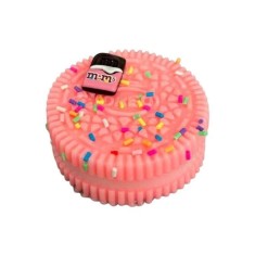 Jucărie interactivă Squishy, alb-roz, antistres, 3 ani, moale