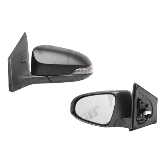 Oglinda exterioara Toyota Auris (E18) 01.2013-2019; Partea Dreapta Crom Convex Electrica Cu Incalzire 87910-02640, cu semnalizare, carcasa grunduita,