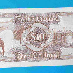 Bancnota Africa Guyana 10 Dollars - serie A 029174 - UNC - Superba