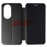 Husa Flip Cover Huawei P50, Piele Ecologica, Protectie 360, Neagra