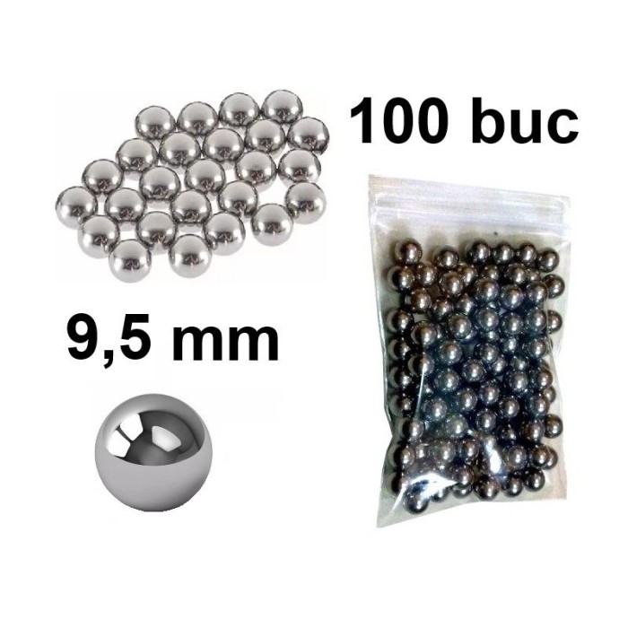 Bile Metalice 9,5mm, 3.6g, 100 Bucati