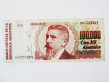 Rara! Argentina 100000 Australes 1990 la cel mai mic pret