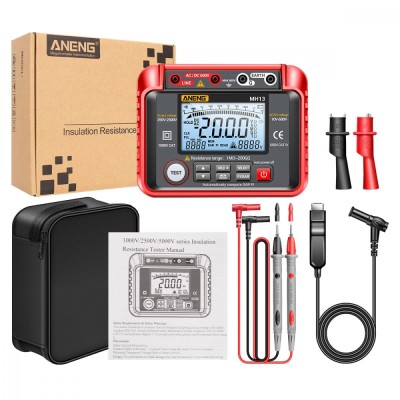 Tester izolatie Aneng MH13 250V - 2500V + functie de multimetru Megohmetru foto
