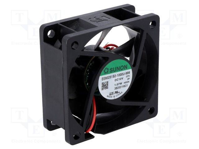 Ventilator SUNON DC axial 12V 60x60x25mm 32,76m3/h 22dBA