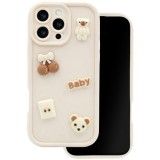 Husa pentru Xiaomi Redmi Note 15 Pro 5G, OEM, Ultra Trendy 3D Bear, Bej