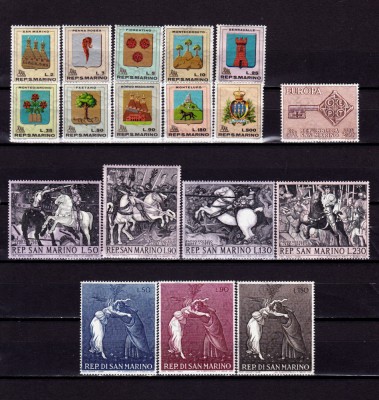 ✅ (S2) San Marino 1968 an intreg , Mi. 903-920 , serii , MNH foto