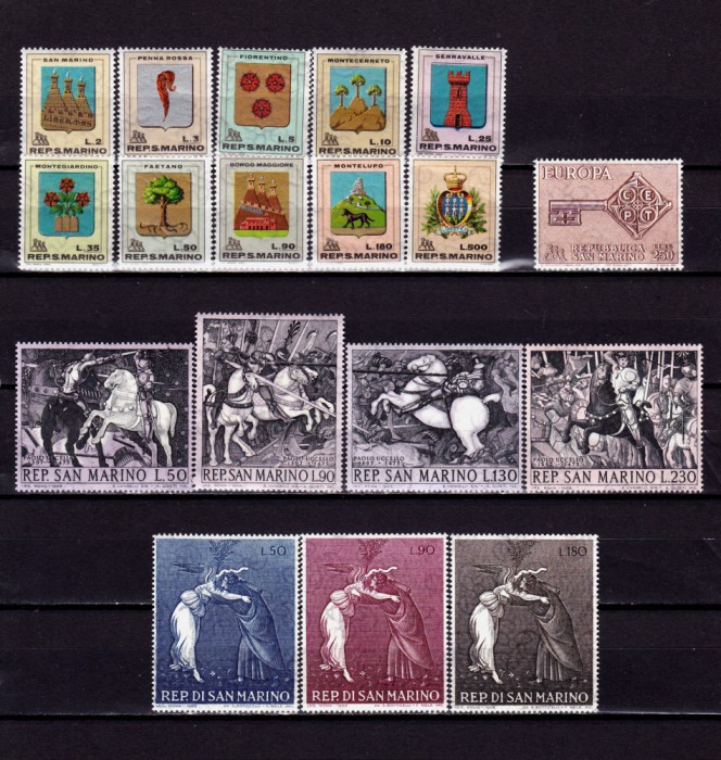 ✅ (S2) San Marino 1968 an intreg , Mi. 903-920 , serii , MNH