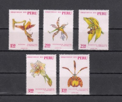 A12 S2 2 - Timbre foarte vechi - Peru - flori exotice foto