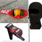 Cumpara ieftin Set accesorii moto -off road-atv-bicicleta-tricicleta:Ochelari,manusi si cagula, set Marime M