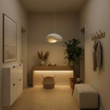 Lustra suspendata moderna FOAMER Petito, 28 cm, alba, cu inaltime reglabila