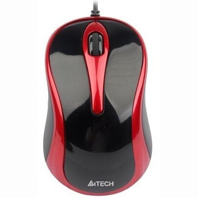 MOUSE A4tech, &quot;N 350&quot;, PC sau NB, cu fir, USB, optic, 1000 dpi, butoane/scroll 3/1, , negru / rosu, &quot;N-350-2&quot; (timbru verde 0.18 lei)