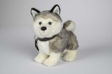 Jucarie caine Husky de plus 23 cm cu lesa nat geo