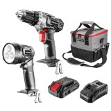 Set masina de gaurit si lanterna Graphite Energy+ 18V, acumulator 2Ah