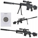 ASG Pușcă cu bile 6 mm, acționare cu arc, ABS, 88 cm, ~200 FPS, include lunetă laser, bipied, amortizor