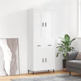 VidaXL Dulap &icirc;nalt, alb, 69,5x34x180 cm, lemn compozit