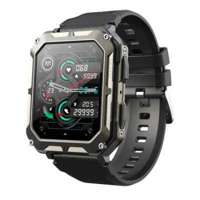 Smartwatch Tio Barbati Rezistent la socuri Fitness Tracker 1.83 inch 380mAH Bluetooth Apeluri Inot Pedometru Waterproof pentru Android iOS foto