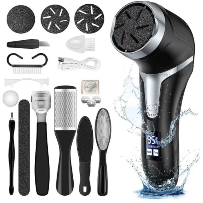 Set 10 accesorii pedichiura profesionala, kit complet pentru ingrijire unghii si talpi