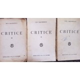 Titu Maiorescu - Critice, 3 vol. (Editia: 1931)