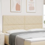 Cap de Pat LED Design Blocuri de Diamant Crem 200 cm Țesătură