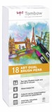 Set Tombow Creativ ABT Dual Brush Pen 18 culori