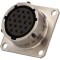 Conector circular flan?a 4 orificii montare panou PT02A1419S023