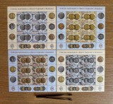 Colectia numismatica a Bancii Nationale a Romaniei, minicoala de 6 timbre si 6 viniete 2014 LP 2043C, Nestampilat