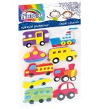 Set stickere gumate-9 masini,multicolor,o45-56mm