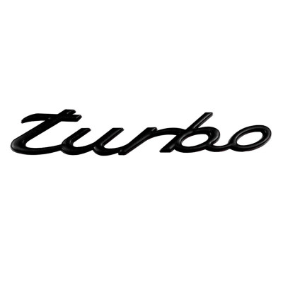 Emblema Turbo spate portbagaj Porsche, negru foto