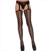 LEG AVENUE - STOCKINGS NET AND GARTER BLACK, LEG AVENUE HOSIERY