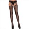 LEG AVENUE - STOCKINGS NET AND GARTER BLACK