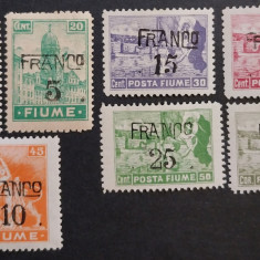 Fiume 1919-1920, timbre cu overprint,MH